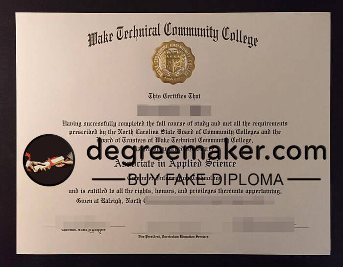 buy fake Wake Technical Community College degree