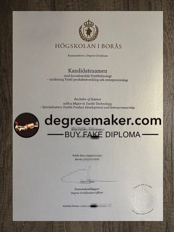 buy fake University of Borås diploma