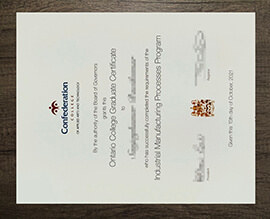 An effective way to copy a Confederation College certificate