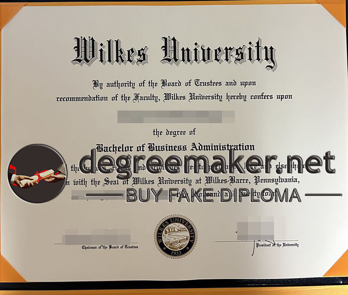 make Wilkes University degree certificate