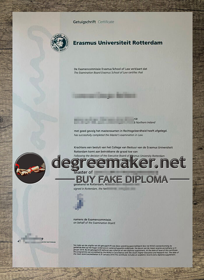 Erasmus Universiteit Rotterdam diploma