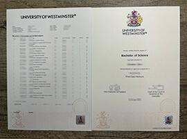 Making for a University of Westminster transcript and degree