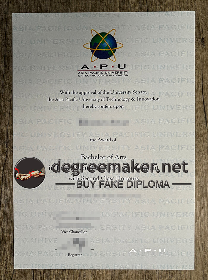 ASIA Pacific University of Technology Innovation diploma