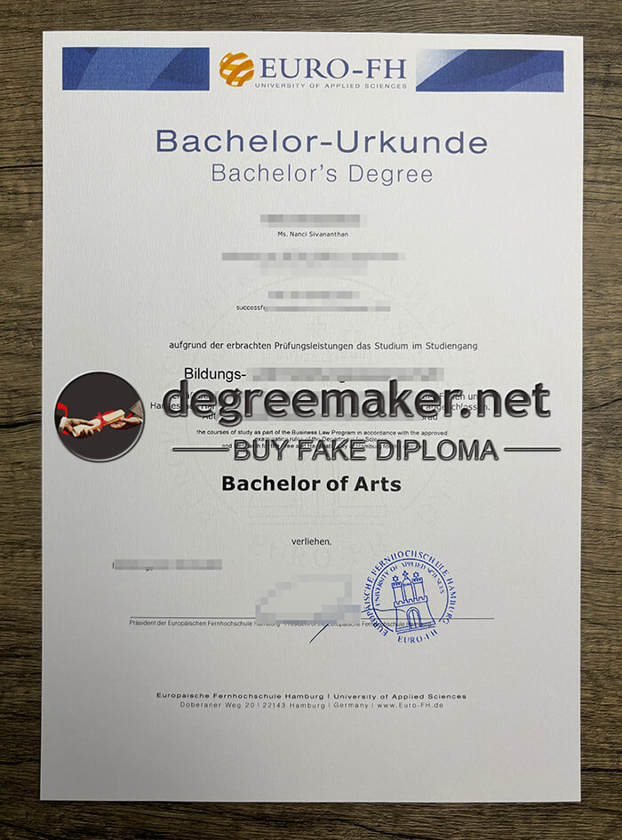 Europäische Fernhochschule Hamburg degree