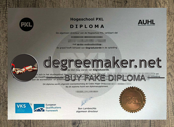 Hogeschool PXL certificate