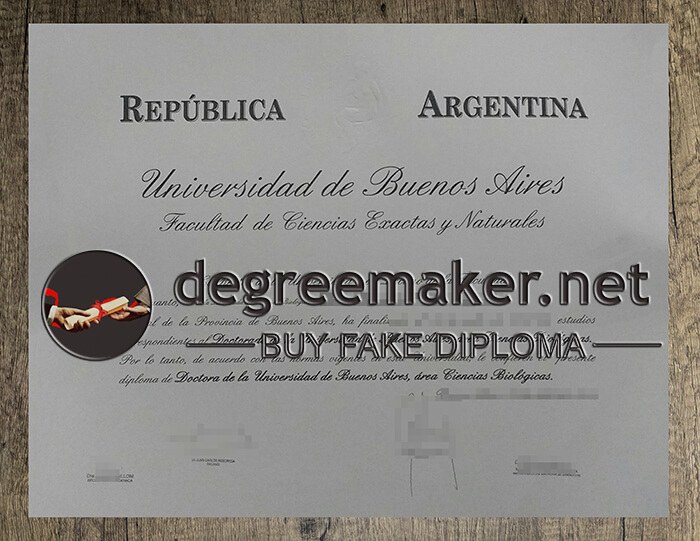 Universidad de Buenos Aires diploma