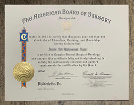 Copy American Board of Surgery certificate, Buy ABS diploma.