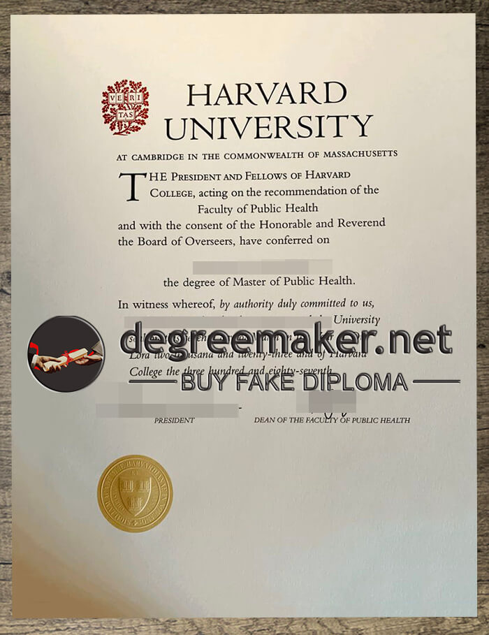 Harvard University certificate